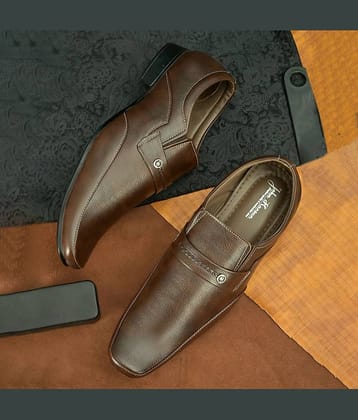 John Karsun - Brown Men's Slip On Formal Shoes