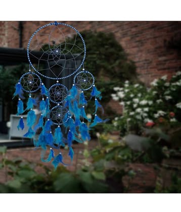 ILU Feather Blue Dream Catcher - Pack of 1 ( X cms )