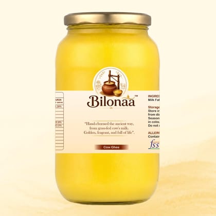 Bilonaa Cow Ghee – Pure A2 Desi Traditional Bilona Method