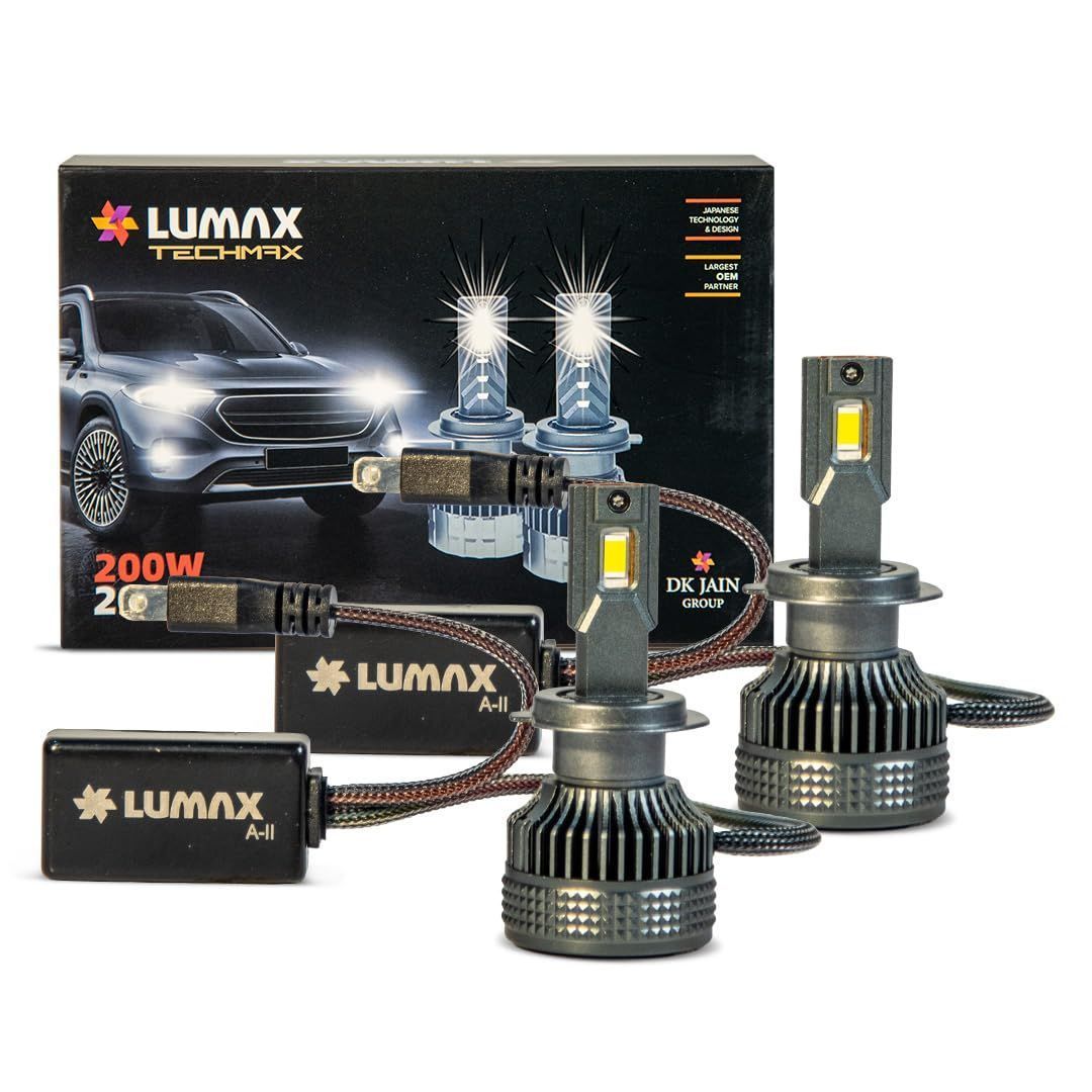 Lumax LED Auto Lamp H18 12V, 200W Kit | High Intensity |Safe Beam | IP67 Waterproof | Plug & Play Installation