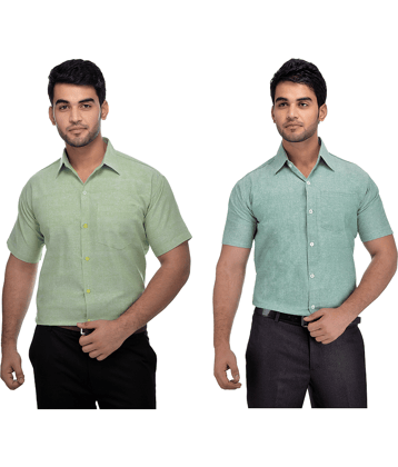DESHBANDHU DBK Cotton Regular Fit Half Sleeves Men's Formal Shirt - Multi ( Pack of 2 )