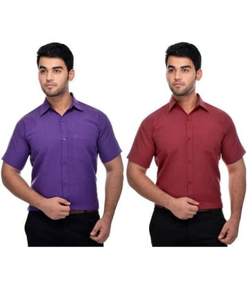 DESHBANDHU DBK Cotton Regular Fit Half Sleeves Men's Formal Shirt - Multi ( Pack of 2 )