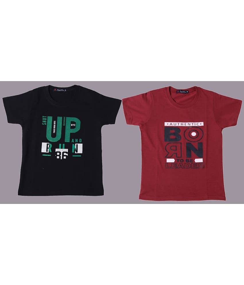 NEUVIN Pack of 1 Boys Cotton T-Shirt ( Multi Color )