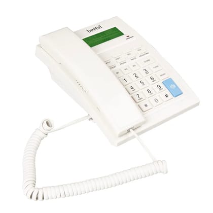 Beetel M64N Corded Landline Phone with 16 Digit and LCD Display, 2-Way Adjustable Speaker Phone, 99 Incoming and 18 Outgoing Call Memory,3 One-Touch Memory,TEC Certified (M64N)(Warm Grey)