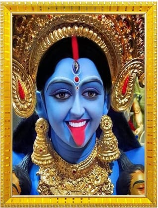 NOKKES Kali Devi Maa Mata Photo Frames Religious Photo frame 5X7 Inch Photo Frame_WE7