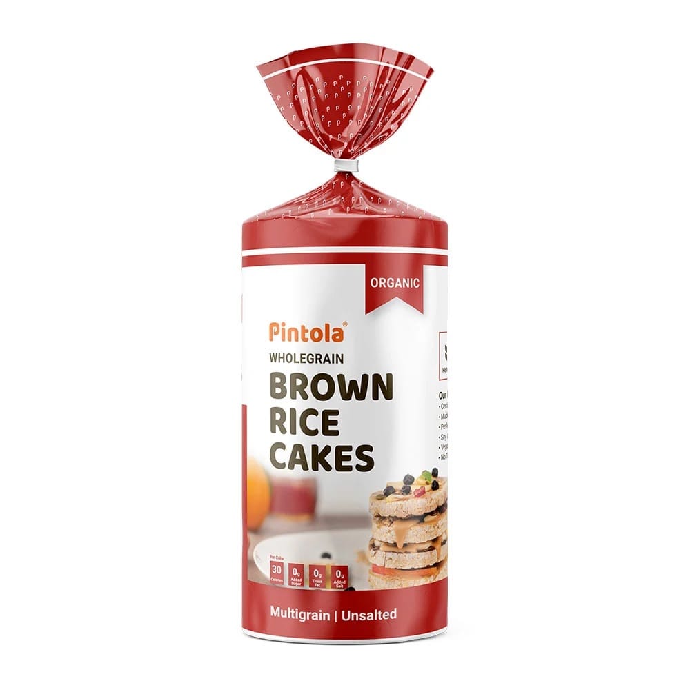Pintola Wholegrain Brown Rice Cakes, 130 g, Multigrain Unsalted