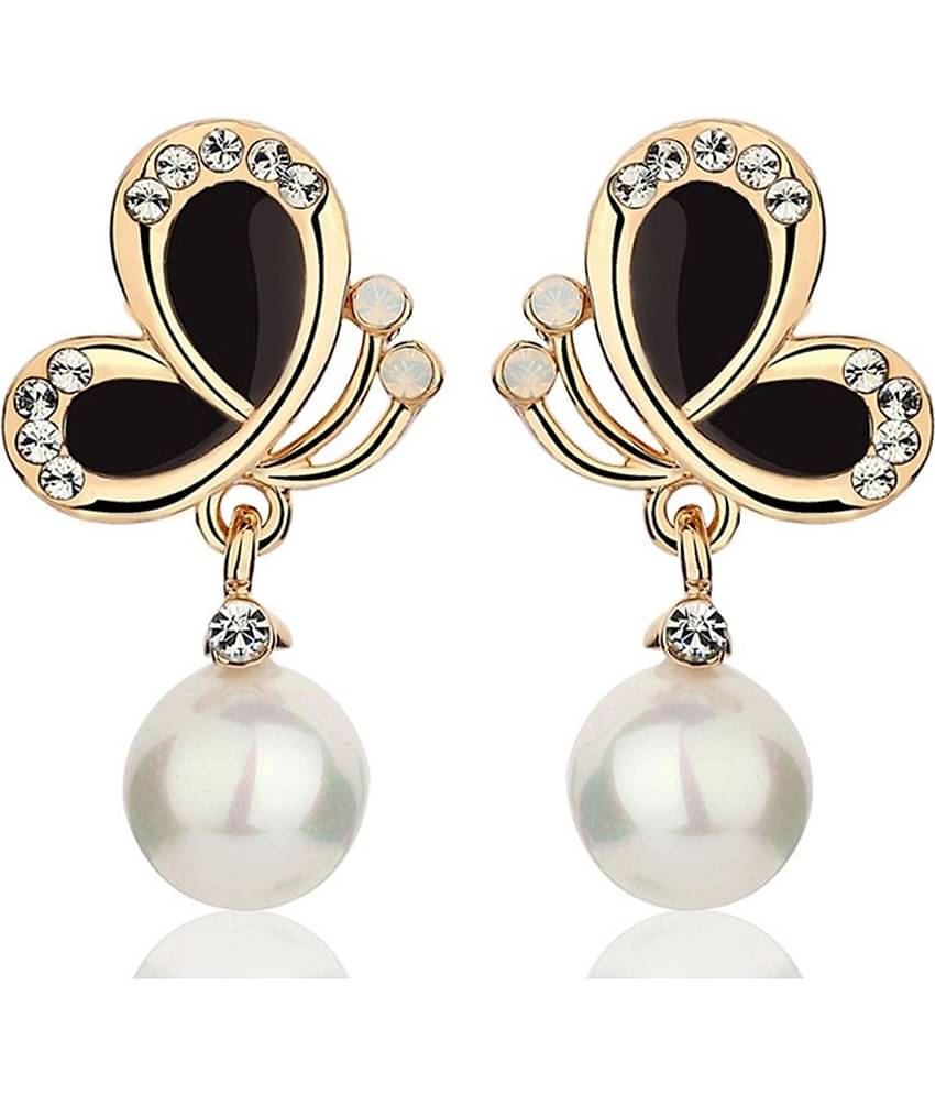 Scintillare by Sukkhi - Black Drop Earrings ( Pack of 1 )