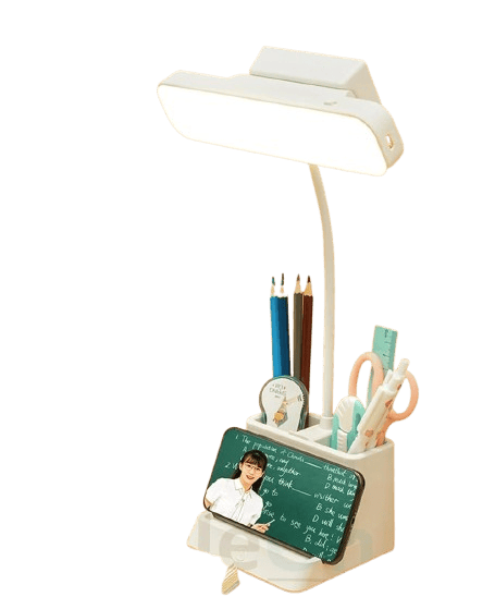 Magnetic Detachable Desk Lamp, 3 Color Modes Lamp with Eye Care & Pen Holder, Reading Lamp with Flexible Gooseneck, Rechargeable Study Lamp with...