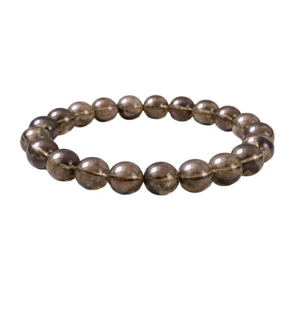 Natural Crystal 8mm Smoky Quartz Bracelet (Brown)-PID64926