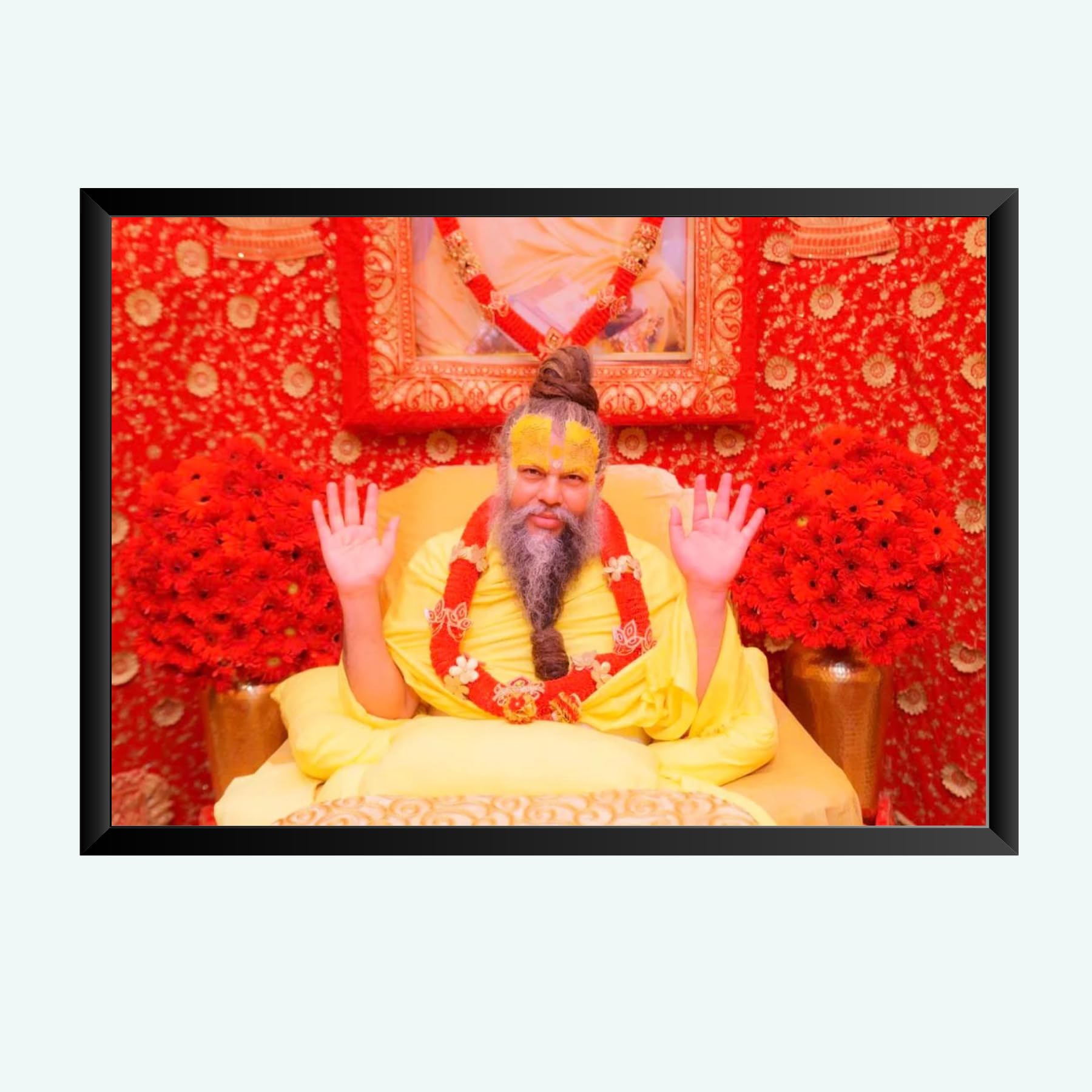 NOKKES Shri Premanand Ji Govind Sharan Ji maharaj Ji Vrindavan Religious Photo Frame 5X7 Inch Photo Frame_WEW31