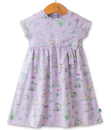Juscubs Pack of 1 Baby Girls Cotton Frock ( Lavender )