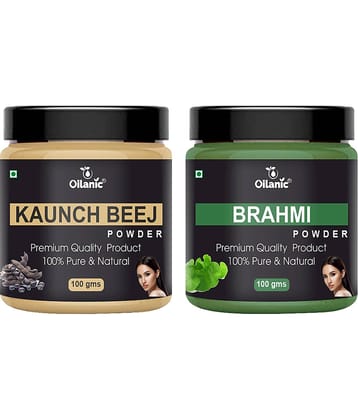 Oilanic 100% Pure Kaunch Beej Powder & Brahmi Powder For Skincare Hair Mask 200 g Pack of 2