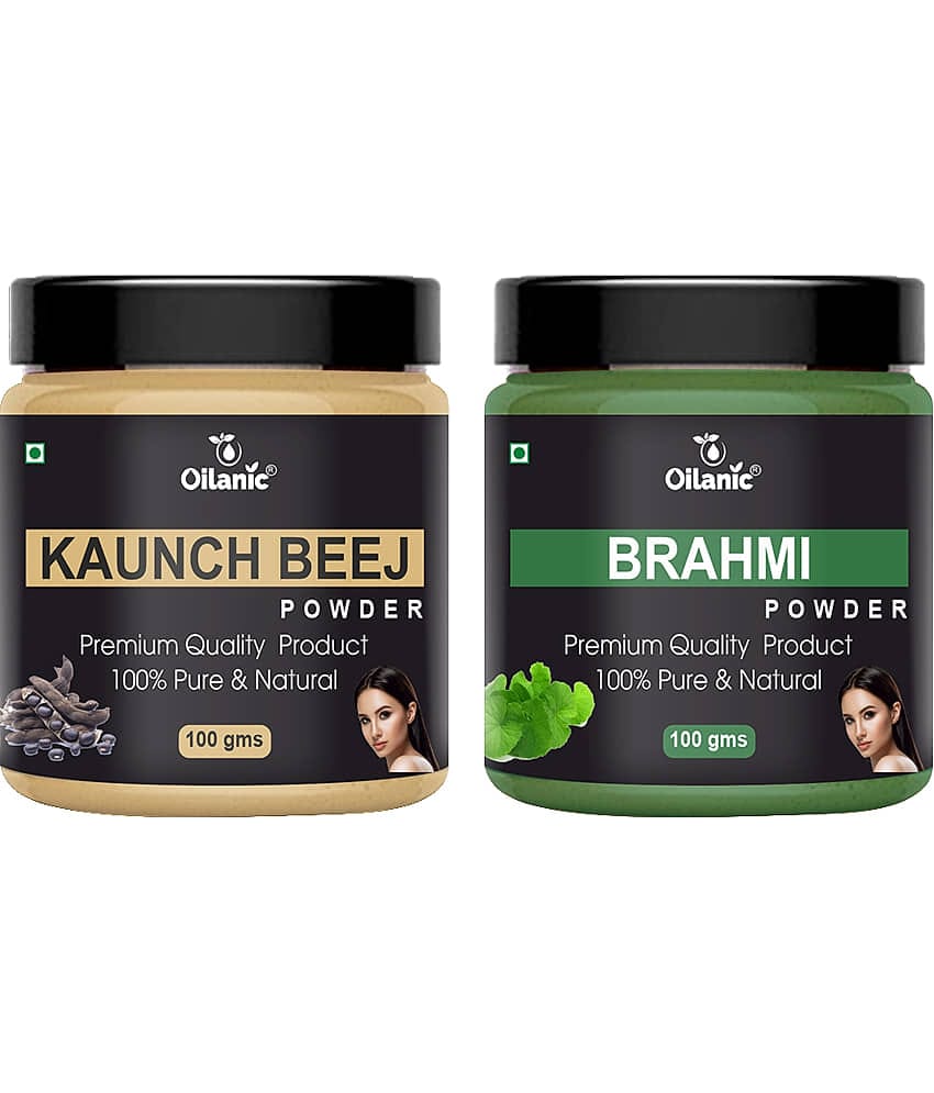 Oilanic 100% Pure Kaunch Beej Powder & Brahmi Powder For Skincare Hair Mask 200 g Pack of 2