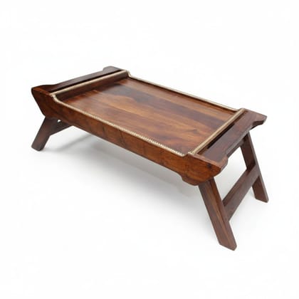 Indian Brown Wooden Laptop Stand | Wooden Serving Tray