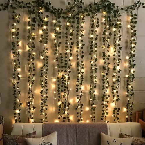 Decor, 4 Green Vines & Fairy Lights, 40ft