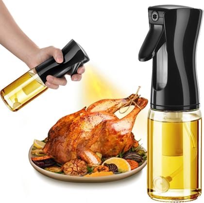 Oil Sprayer for Cooking 200ml Olive Oil Sprayer Mister Olive Oil Spray Bottle Kitchen Gadgets Accessories for Air Fryer Canola Oil Spritzer Widely Used for Salad Making Baking Frying BBQ