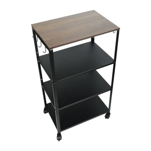 4 Tier Microwave Stand with Wheels
