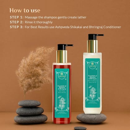 ashpveda Shikakai & Bhringraj Hair Shampoo & Conditioner ashpveda Shikakai & Bhringraj Hair Shampoo & Conditioner