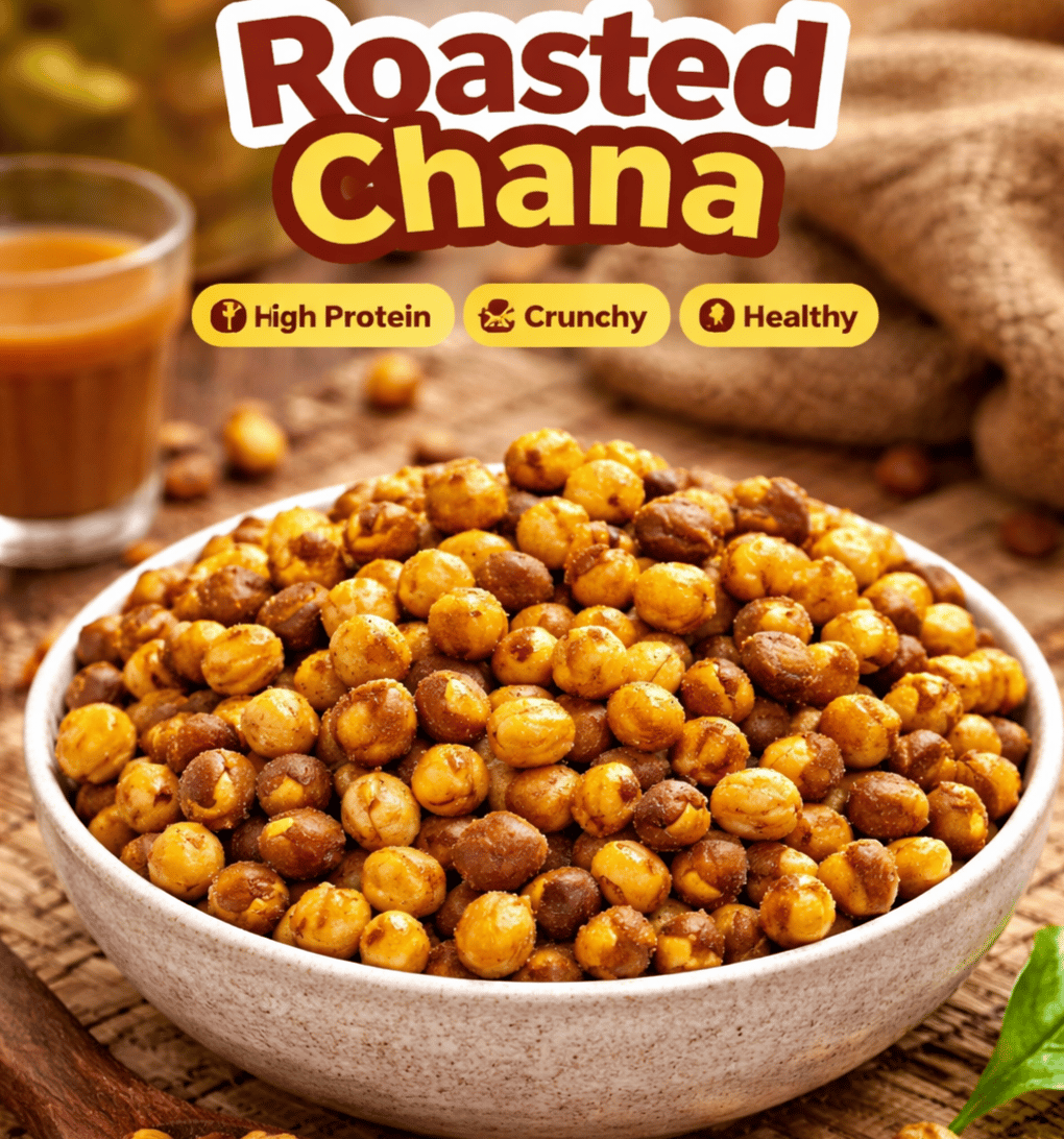 Roasted Chana, Bhuna Chana, Roasted Bengal Gram, Desi Roasted Gram, Roasted Chickpeas 1kg