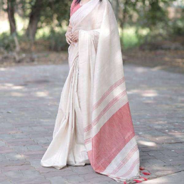 Premium Pure Mysore Silk Soft Linen Saree for Festive Occasions