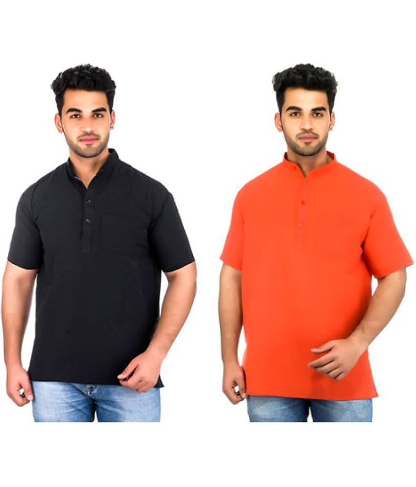 DESHBANDHU DBK Multi 100 Percent Cotton Kurta Pack of 2