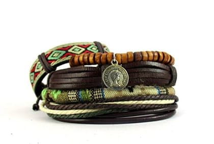 Streetsoul Queens Charm Bead (Stack of 5 pcs.) 8mm Bead Multicolor Leather Bracelets for Men. Streetsoul Queens Charm Bead (Stack of 5 pcs.) 8mm Bead Multicolor Leather Bracelets for Men.