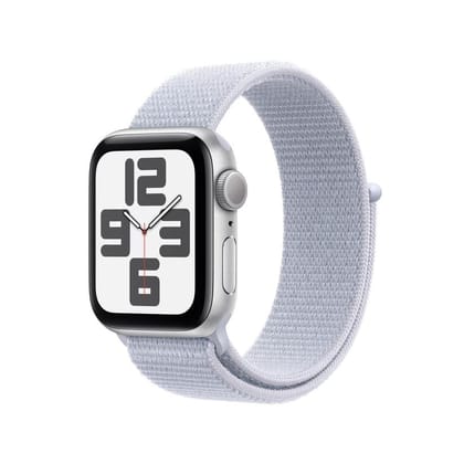 Apple Watch SE GPS 40mm Silver Aluminium Case Blue Cloud Sport Loop Apple Watch SE GPS 40mm Silver Aluminium Case Blue Cloud Sport Loop