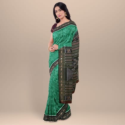 Polished Pine Nuapatna Cotton Saree