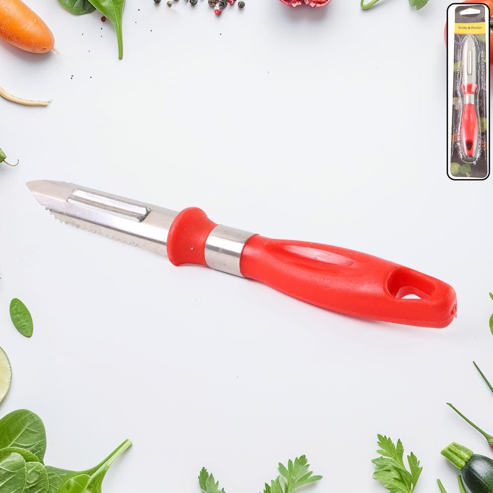 Multipurpose 2-in-1 Stainless Steel Knife & Peeler (1 Pc)