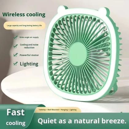 2-in-1 Hanging + Table LED Portable Fan USB Mini Fan with LED Light, 3-Speed Adjustable, Portable Desk & Camping Fan for Home, Office & Travel 2-in-1 Hanging + Table LED Portable Fan USB Mini Fan with LED Light, 3-Speed Adjustable, Portable Desk & Camping Fan for Home, Office & Travel