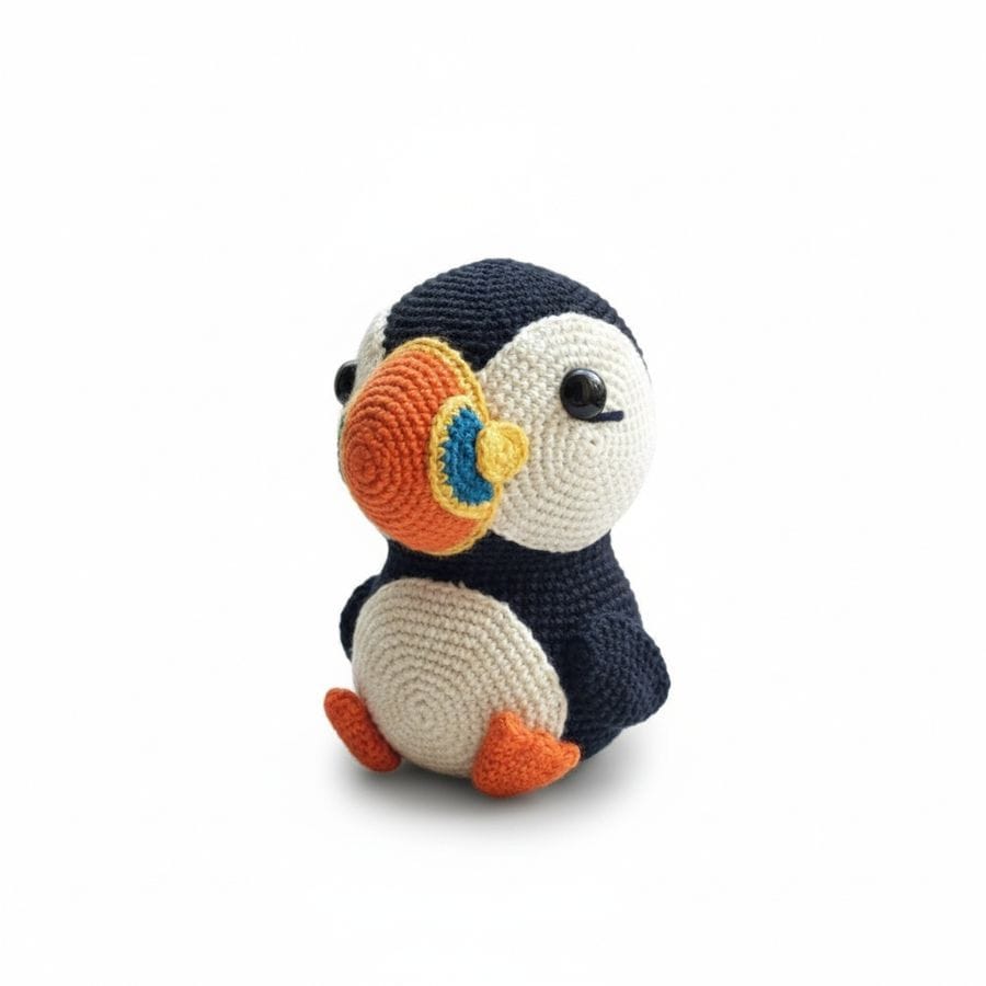 Handcrafted Crochet Puffin Plush Toy