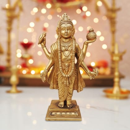 Brass Showpiece Dhanvantri Ji Statue (BSMAS1268 D)
