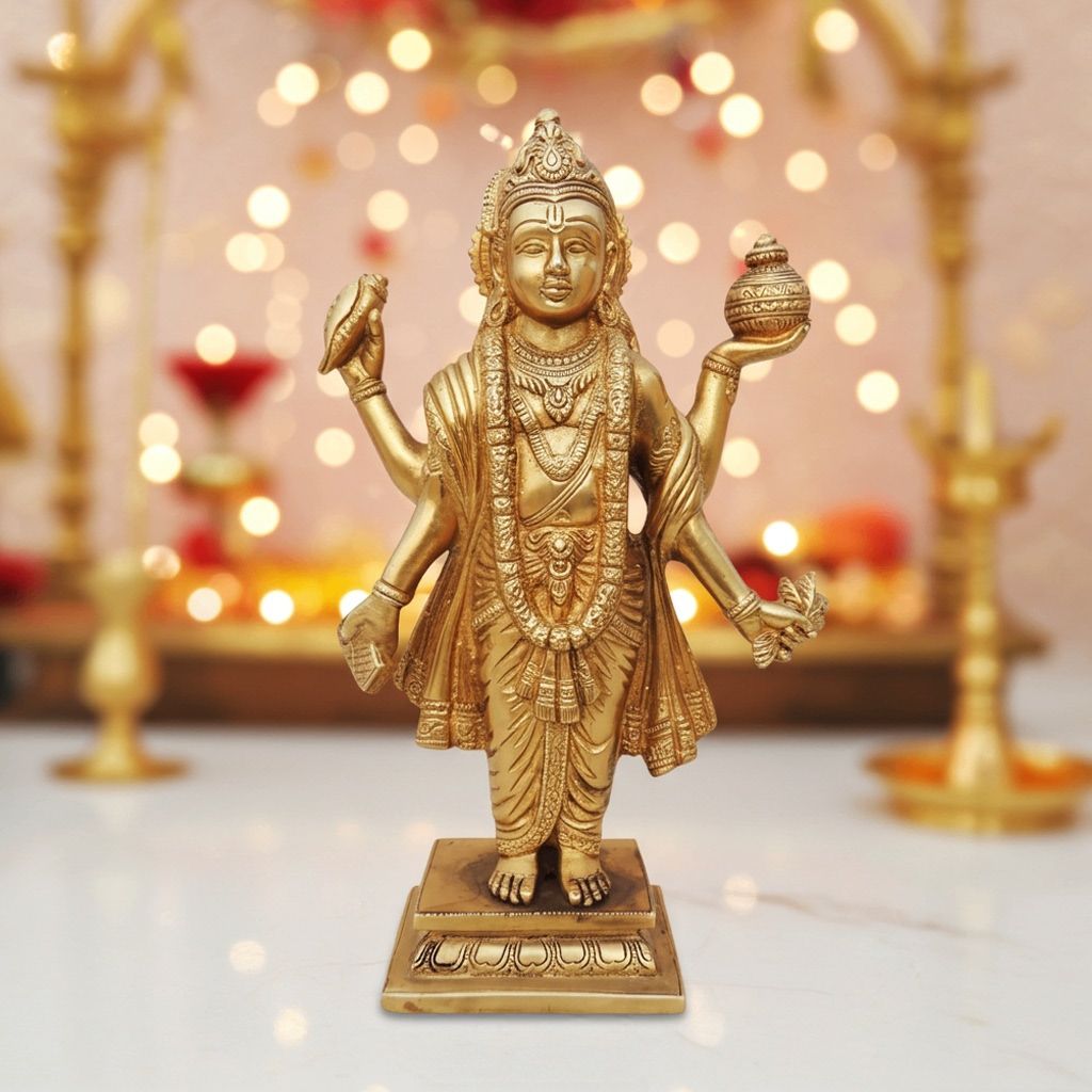 Brass Showpiece Dhanvantri Ji Statue (BSMAS1268 D)
