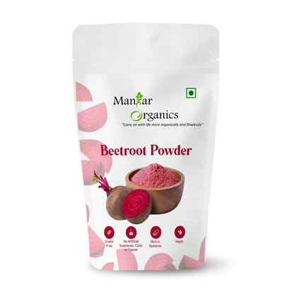 ManHar Organics Beetroot Powder | Pure & High in Antioxidants | Pre-Workout | Natural Brightening, Anti-Aging & Glowing Complexion | Food Colorant – 500gm