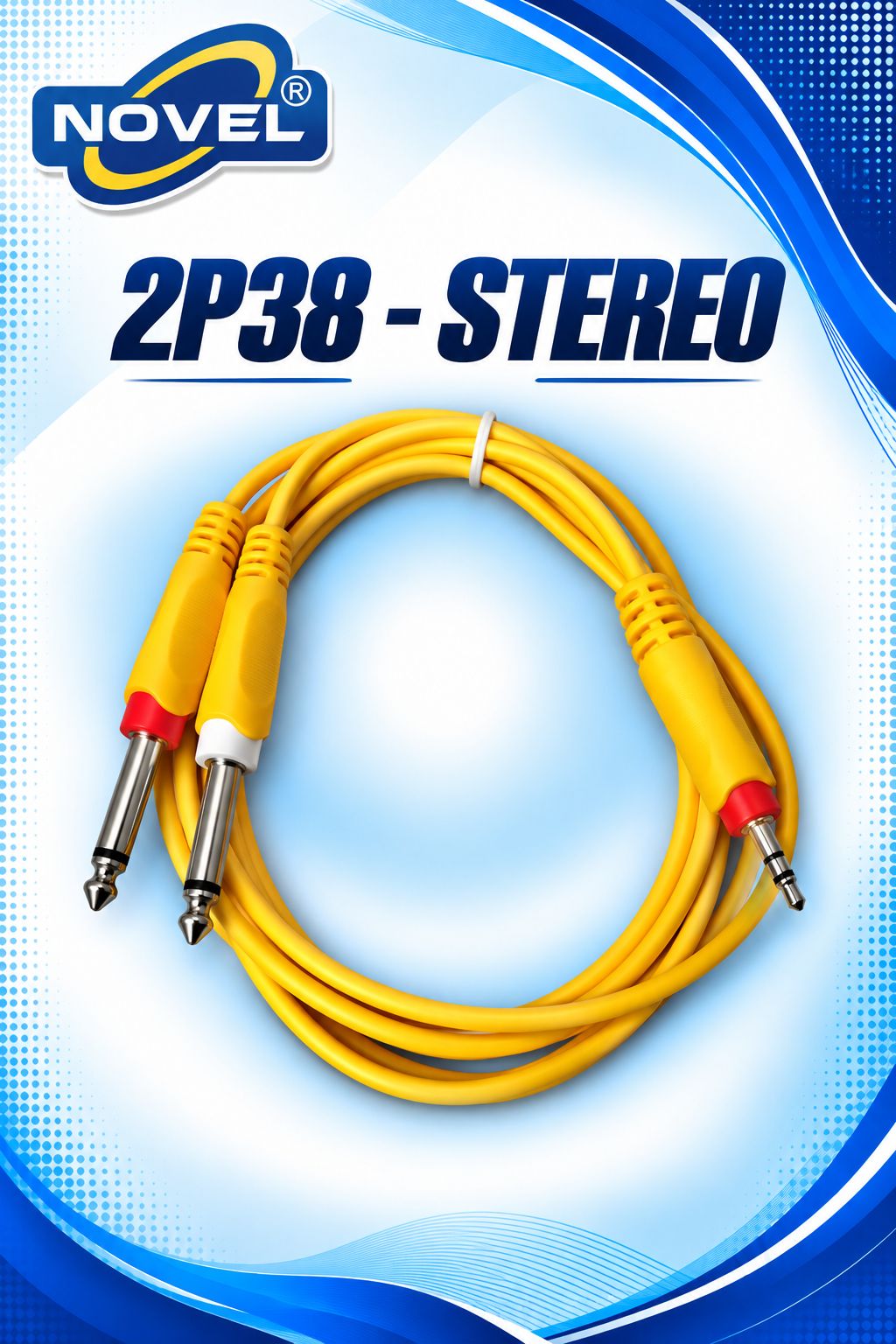 NOVEL 2P38 - STEREO METAL CABLE 1.5 METER