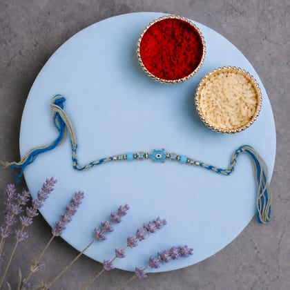Turquoise Evil Eye Protection Rakhi