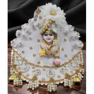 Designer Laddu Gopal Dress with Pagdi | Heavy Embroidery Krishna Ji Shrin