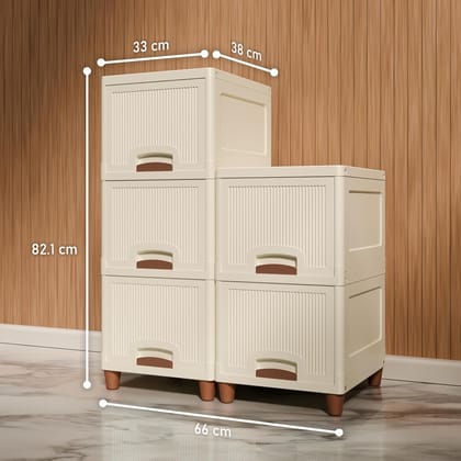 Modern Storage Cabinet with Multiple Compartments - 82.1cm x 66cm_assorted colour