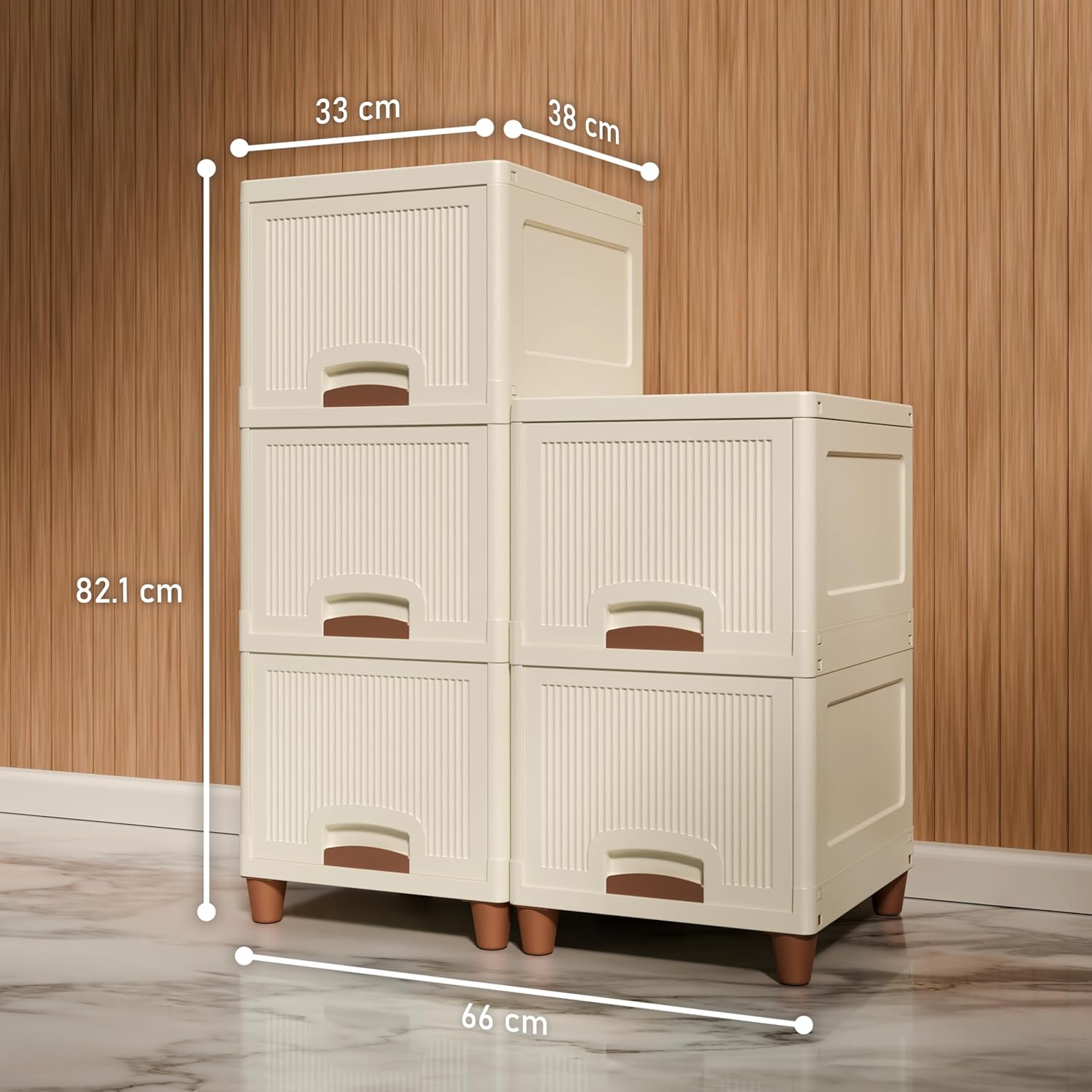 Modern Storage Cabinet with Multiple Compartments - 82.1cm x 66cm_assorted colour