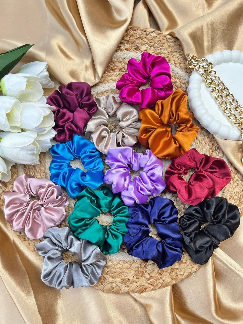 scrunchies pack of 12 scrunchies