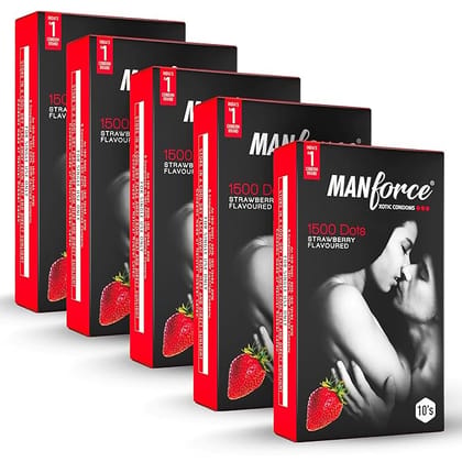 Manforce Xotic Strawberry Flavoured Condoms for Men | 50 pcs | Extra Dotted & Lubricated Latex Condoms | For Enhanced Pleasure of Both| Indias No. 1* Condom Brand for Safe Sex Manforce Xotic Strawberry Flavoured Condoms for Men | 50 pcs | Extra Dotted & Lubricated Latex Condoms | For Enhanced Pleasure of Both| Indias No. 1* Condom Brand for Safe Sex