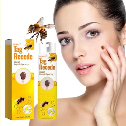 ELHAE Bee Venom Skin Tag Removal Spray, Tag Recede Bee Venom Treatment Spray, Bee Venom Wart and Tags Removal Treatment Spray - 20ml