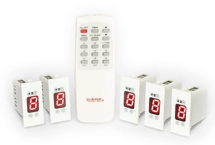 Remote Control Switch with Learning makes Compatible with all Wi-Fi IR Blaster to use with Alexa (Pro-With Timers,Sleep,Adv.L, 5 Fan Regulator|Modular|White|)