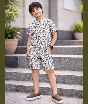 Kuchipoo Pack of 1 Boys Cotton Blend T-Shirt & Shorts Set ( Multicolor 1 )