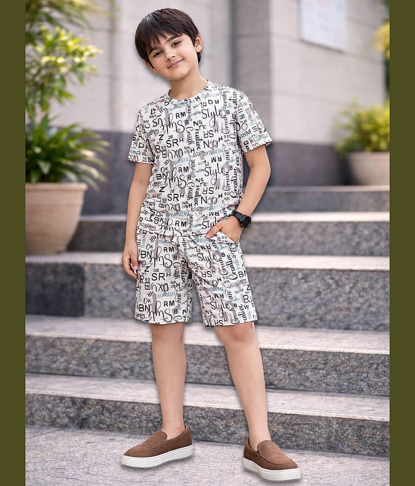 Kuchipoo Pack of 1 Boys Cotton Blend T-Shirt & Shorts Set ( Multicolor 1 )