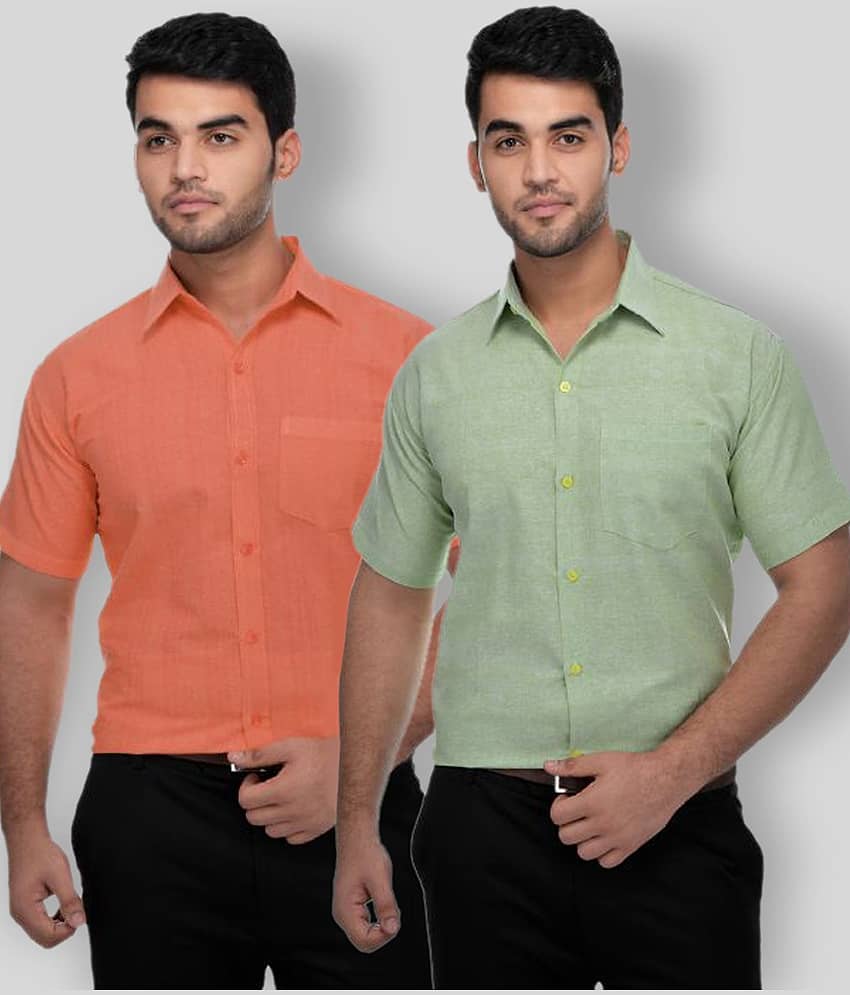 DESHBANDHU DBK - Multicolor Cotton Regular Fit Men's Formal Shirt (Pack of 2)