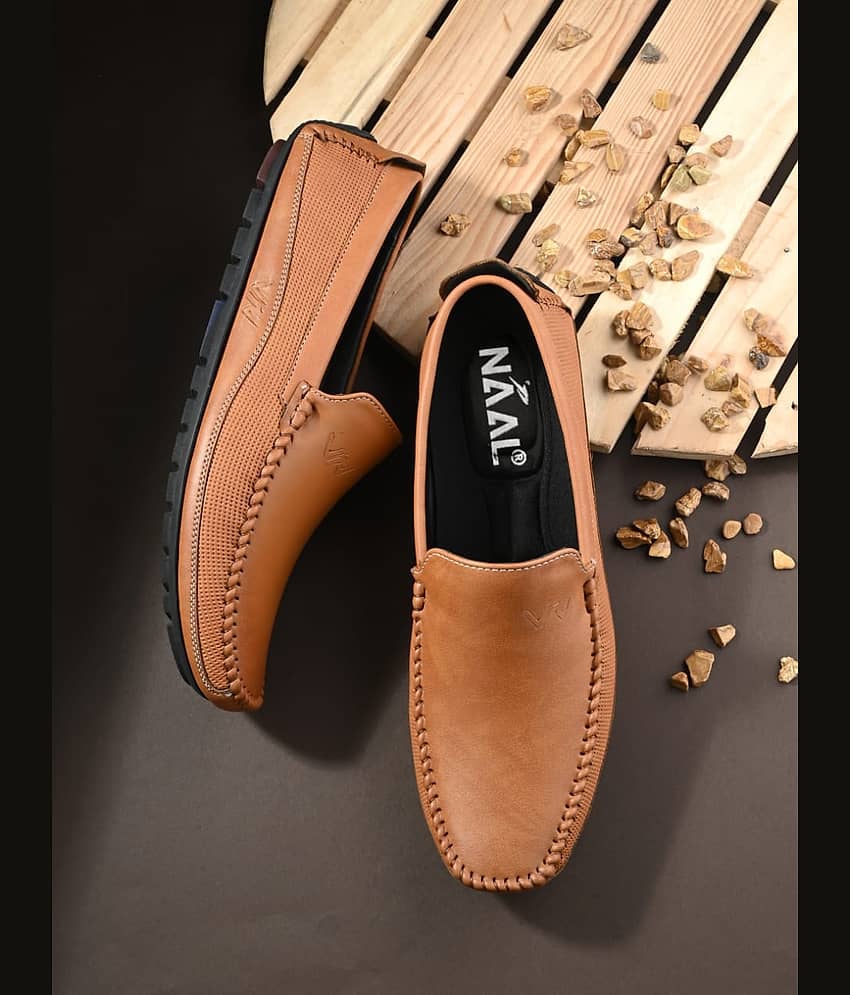 NAAL Tan Men's Driving Shoes