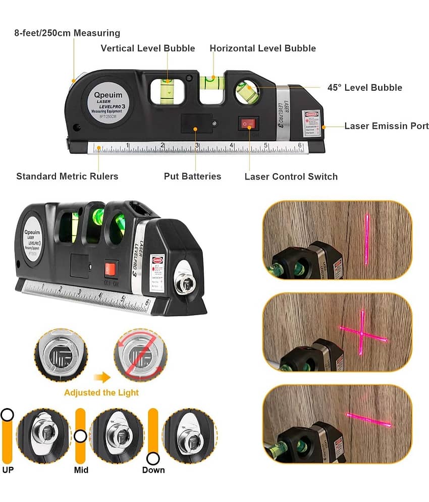 GMPex Laser Level Kit Multipurpose Analog Levels