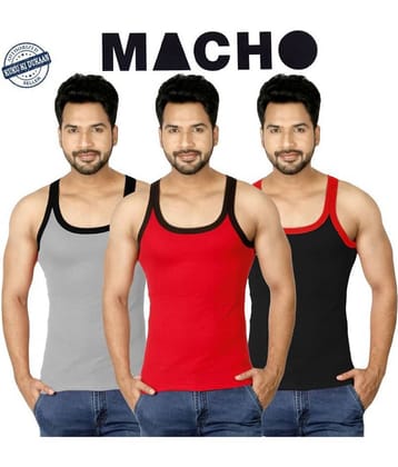 Macho Sporto Multi Sleeveless Vests Pack of 3