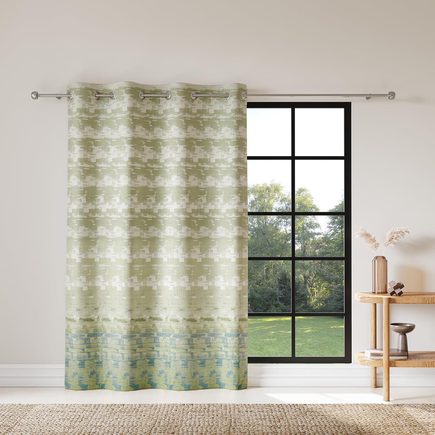 DDECOR - 100% PolyesterOmbre PatternLarge Door 9 Ft|135 CM X 270 CM| - Green